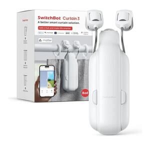 SwitchBot Curtain 3 Rod Smart Opener | App & Alexa Control | Open Box